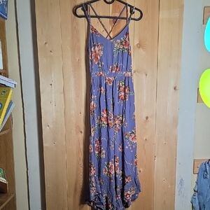 American Eagle Outfitters Purple Floral Maxi Dress